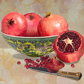 Pomegranates and Cloisonne Bowl by Spadecaller