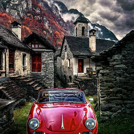  Porsche 356 red Scotland V1 by John Straton