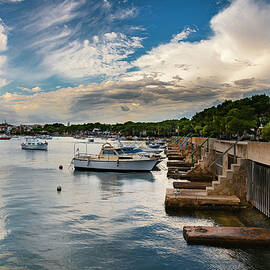 Port de Portocolom Harbour Mojorca by Dave Williams