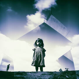 Portrait of a Little Girl in Checkered Dress by Yo Pedro