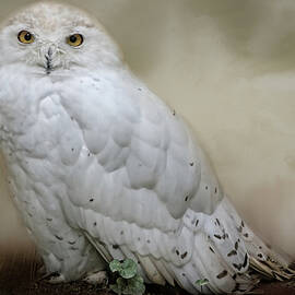 Portrait of a Snowy Owl by Barbara Elizabeth