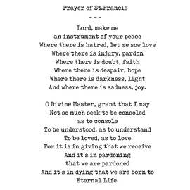 Prayer of St.Francis - An instrument of your peace - Minimal, Typewriter Print - Motivational Poem by Studio Grafiikka