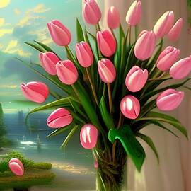Pretty Pink Tulips by Katrina Gunn