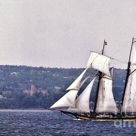 Pride Of Baltimore II Tall Ship Circles Duluth Harbor by Rory Cubel