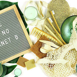 Pro environment concept with There is No Planet B message. by Milleflore Images