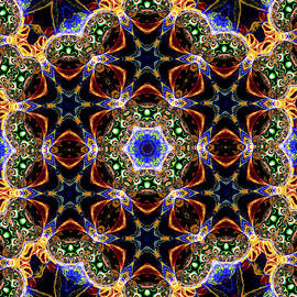 Prying Eyes Abstract Mandala by John Enright