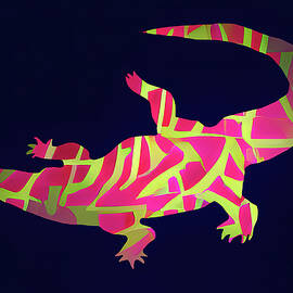 Psychedelic Alligator by Deborah League