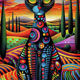 Psychedelic cat by Brian Tarr