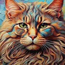 Psychedelic Feline by Khalil Skiker