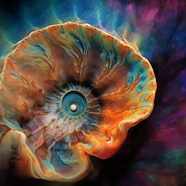 Psychedelic Seashell Nebula- AI Generated by OlfactoArt Studio