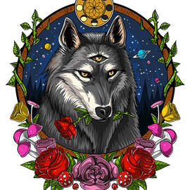 Psychedelic Wolf by Nikolay Todorov