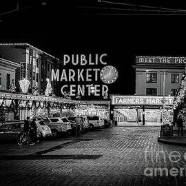 Public Market B/W by Leslie Brashear