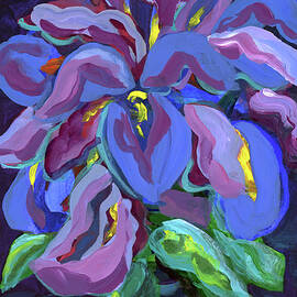 Purple and Blue Iris by Sherrie Triest