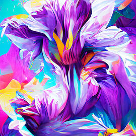 Purple Iris Bloom by James Shaw