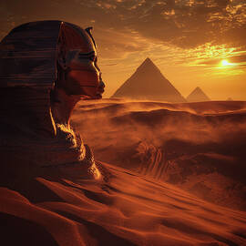 Pyramids Sunset by Garry Gay