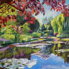 Quiet Moments At Monet's Pond by David Lloyd Glover