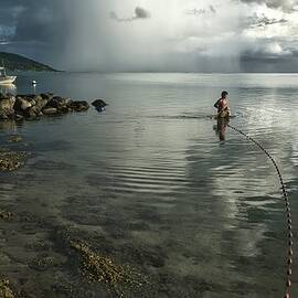 Rain Squall Tahiti by Heidi Fickinger