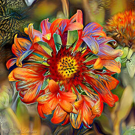 Rainbow Orange Bloom by Carol Lowbeer