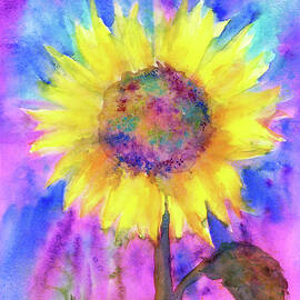 Rainbow sunflower by Karen Kaspar