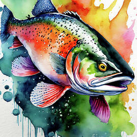 Rainbow Trout Splash by Dr Debra Stewart