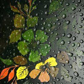Raindrops On Flowers. by Trudee Hunter
