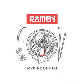 Ramen Lover Gift For Girl Women Japanese Dish Lover Japan Food Fan My Kind Of Men by Jeff Creation