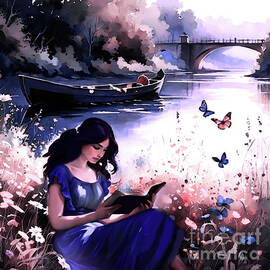 Reading by the River by Eddie Eastwood