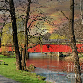 Red Covered Bridge by David Zanzinger