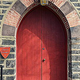 Red Doors of St Luke's by Tru Waters