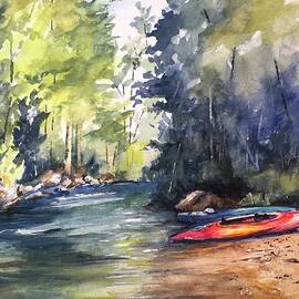 Red Kayak by Nancy Sackrison