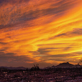 Red Mountain Fall Sunset by Cathy Franklin
