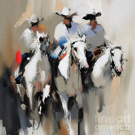 Red Sage Riders by Dragica Micki Fortuna