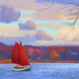 Red Sails in an Autumn Sky by Carol Lowbeer