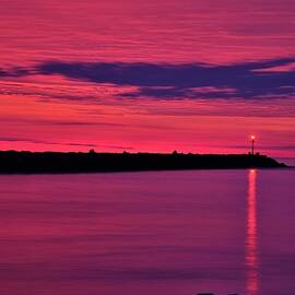 Red Sky at the Jetty by Warren LaBaire Photography