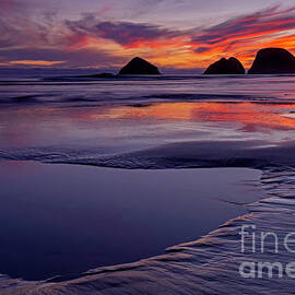 Red Sky over the Pacific by Michael Dawson