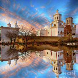 Reflecting On San Xavier del bac Mission by Bob Christopher