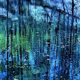 Reflection Abstract in Blue by Steven Livingston