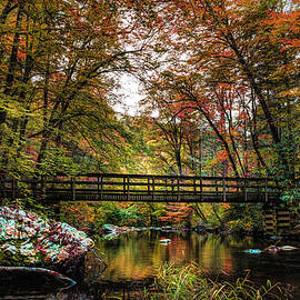 Reflections at Coker Creek in Autumn by Debra and Dave Vanderlaan