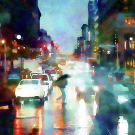 Reflections of New York CIty Streets In The Rain by Deborah Pabodie