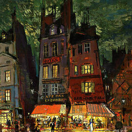 Remastered Art Nightlife on the Rue Venis Paris by Konstantin Korovin 20240714 by Konstantin Korovin