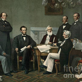 Remastered Art President Abraham Lincoln's Cabinet portraits 20211114 by Unknown