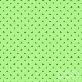 Repeating Triangle Dot Pattern In Light Apple And Grass Green n.0004 by Holy Rock Design