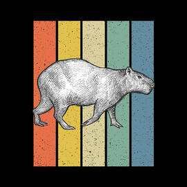Retro Capybara Design by ME