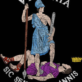 Retro Seal of Virginia Sic Semper Tyrannis by Flippin Sweet Gear