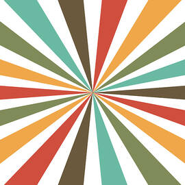Retro Stripes In Transparent Background, A Set Of Several Vintage Classic Colors, No 02 by MOUNIR KHALFOUF