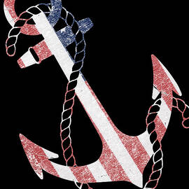 Retro USA Flag Anchor by Flippin Sweet Gear