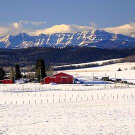 Rockies Ranch in Winter by Bob Lentz