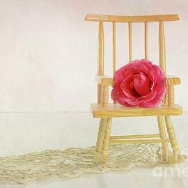 Rocking Chair and Rose by Anne Haile