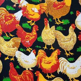 Roosters and hens by Jafeth Moiane