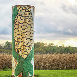 Rual Mural - Tank or Grain Bin in Indiana by Bob Decker